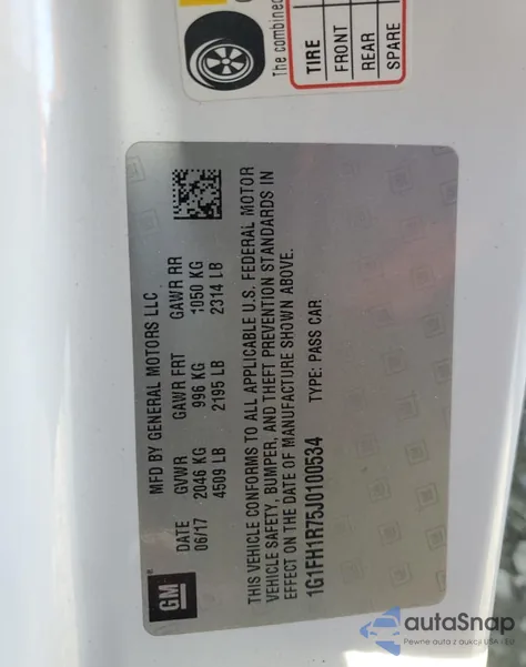 2018 Chevrolet Camaro Ss from USA, damaged, VIN 1G1FH1R75J0100534